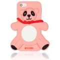 Объемный чехол Moschino Agostino для iPhone SE / 5S / 5 панда 3D розовый